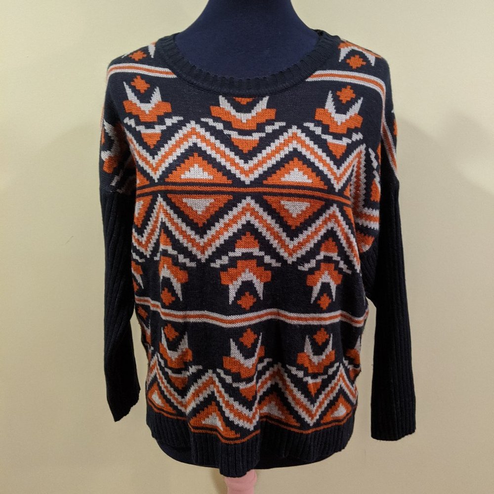 Boho Aztec Tribal Pattern Sweater - Picture 2 of 7